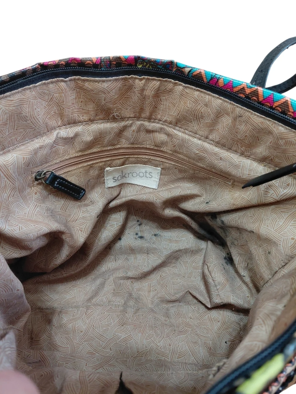 Sakroots Set Of Multicolor Boho Shoulder Bag and Matching Wallet